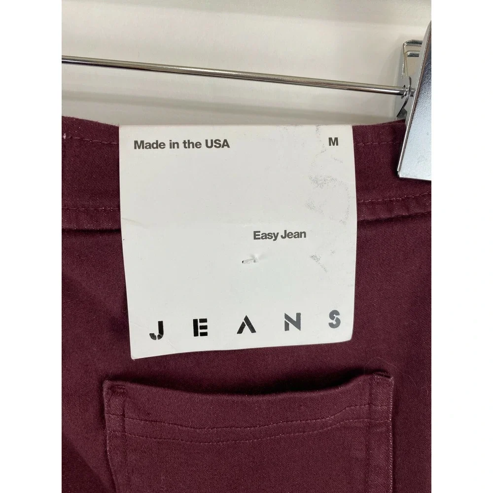 American Apparel Womens Skinny Pockets Burgundy Jeans Size Medium‎